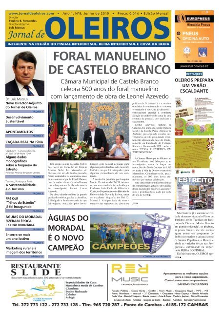 FORAL MANUELINO DE CASTELO BRANCO - Jornal de Oleiros