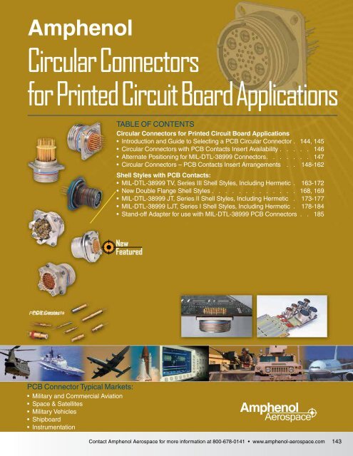 Circular Connectors â PCB Contacts - Amphenol Aerospace