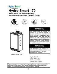 T-K3 Instantaneous Water Heater - Hydro-smart.com
