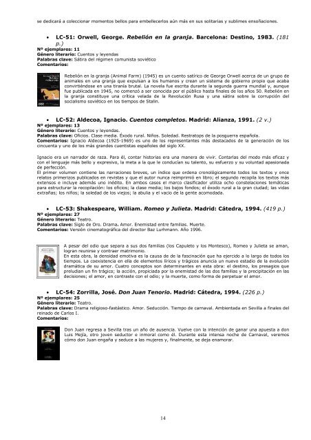 catÃ¡logo descriptivo lotes club lectura - Bibliotecas PÃºblicas