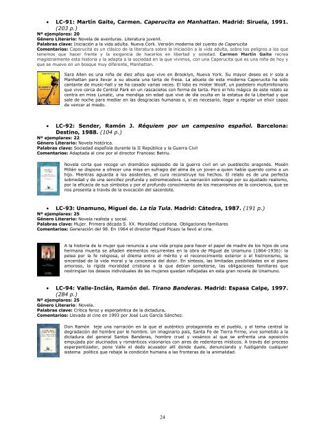 catÃ¡logo descriptivo lotes club lectura - Bibliotecas PÃºblicas