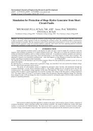 Simulation for Protection of Huge Hydro Generator from ... - IJERD