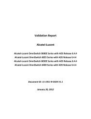 Validation Report Alcatel-Lucent - Common Criteria