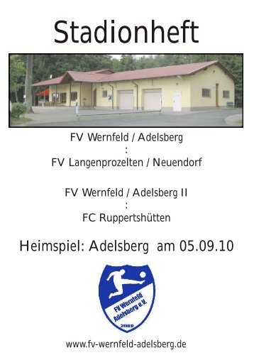 Stadionheft - FV Wernfeld/Adelsberg