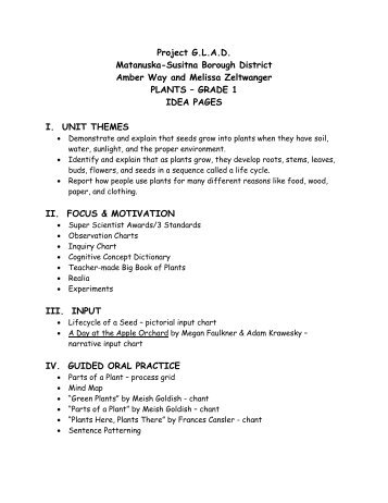 Life Cycle of a Plant - Matanuska-Susitna Borough School District