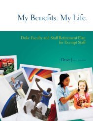 Duke Faculty and Staff Retirement Plan - Duke Human Resources ...