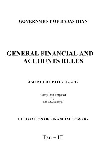 Part III - Delegation of Financial Powers - Finance Department ...