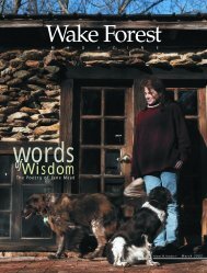 Wake Forest Magazine March 2003 - Past Issues - Wake Forest ...