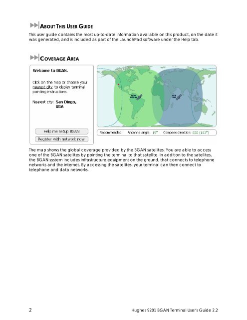 Hughes 9201 BGAN Terminal User's Guide 2.2 - GMPCS Personal ...