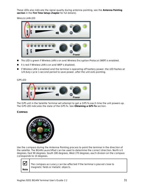 Hughes 9201 BGAN Terminal User's Guide 2.2 - GMPCS Personal ...