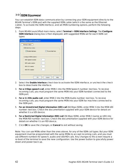 Hughes 9201 BGAN Terminal User's Guide 2.2 - GMPCS Personal ...