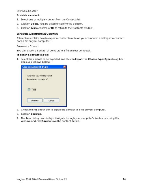 Hughes 9201 BGAN Terminal User's Guide 2.2 - GMPCS Personal ...