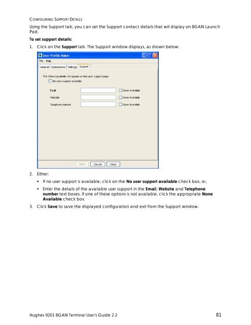 Hughes 9201 BGAN Terminal User's Guide 2.2 - GMPCS Personal ...