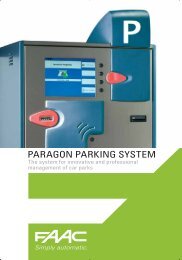 PARAGON PARKING SYSTEM - FAAC AE