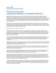 Pharmacy Automation Independents Making a ... - ScriptPro