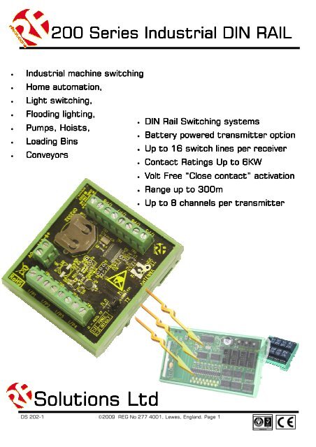 202 transmitter datasheet - RF Solutions