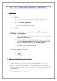 LE LICENCIEMENT POUR MOTIF ECONOMIQUE - SNEC CFE-CGC