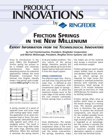 friction springs in the new millenium expert information ... - Ringfeder