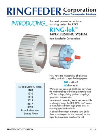 RING-lok TAPER BUSHING SYSTEM - Ringfeder