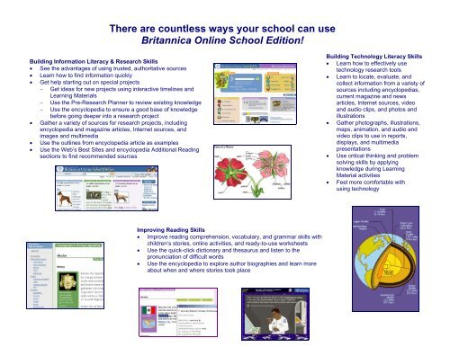 There are countless ways your school can use Britannica Online ...