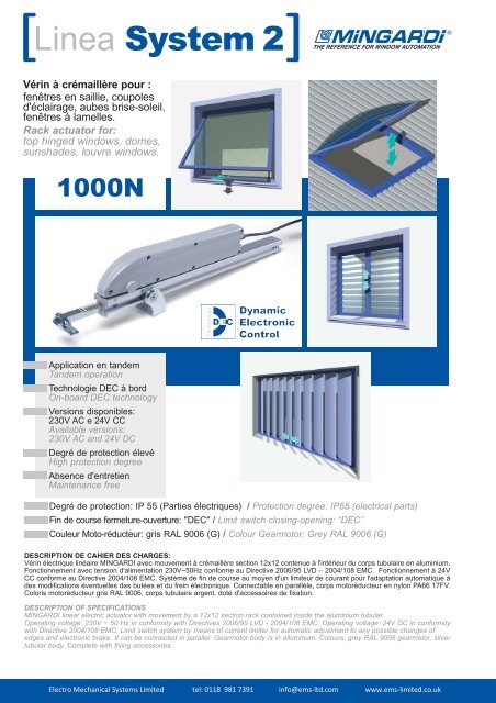 [Linea System 2] - Electro Mechanical Systems Ltd.