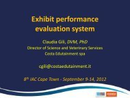 Exhibit performance evaluation system - International Aquarium ...
