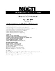 JOB READY ASSESSMENT BLUEPRINT CRIMINAL JUSTICE - nocti