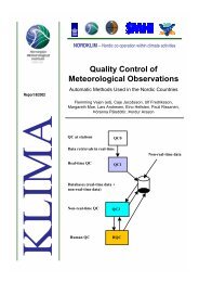 Quality Control of Meteorological Observations - SMHI