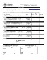 Fax Order Form - Abacus Diagnostics, Inc.