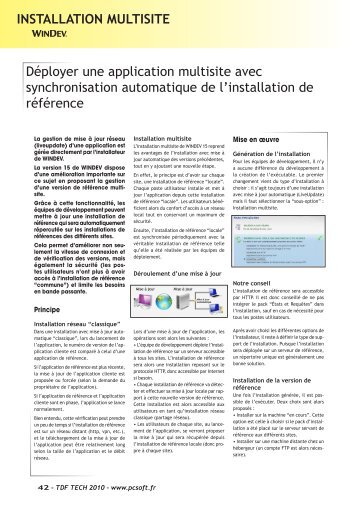 INSTALLATION MULTISITE Déployer une application multisite avec ...