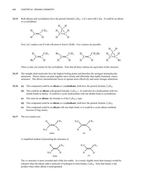 CHAPTER 24 ORGANIC CHEMISTRY