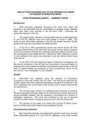 summary paper - Food Standards Agency