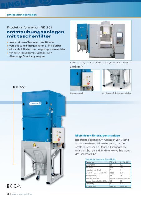 entstaubungsanlagen mit taschenfilter