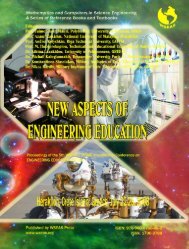New aspects of engineering - WSEAS