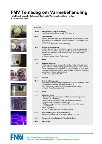 FMV Temadag om Varmebehandling