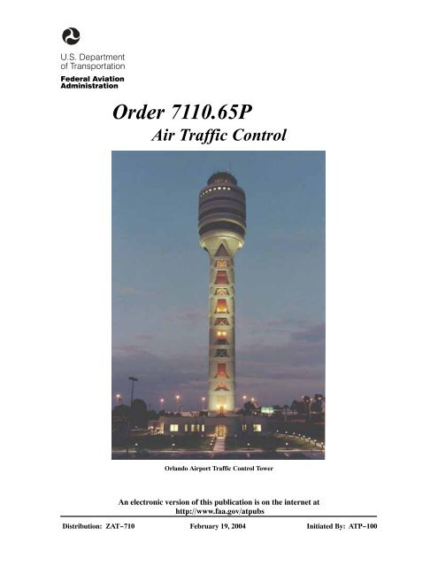 Order 7110.65P, Air Traffic Control, with changes