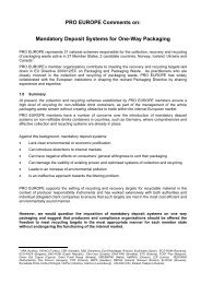 Position Paper Mandatory Deposit version June 2008 ... - PRO Europe