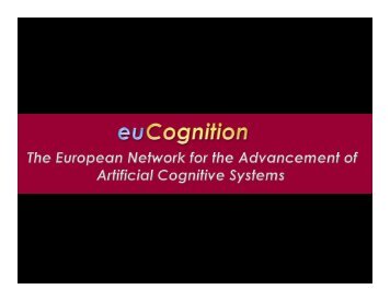 European Network for the Advancement of Artificial ... - David Vernon