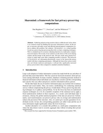 Sharemind: a framework for fast privacy-preserving computations