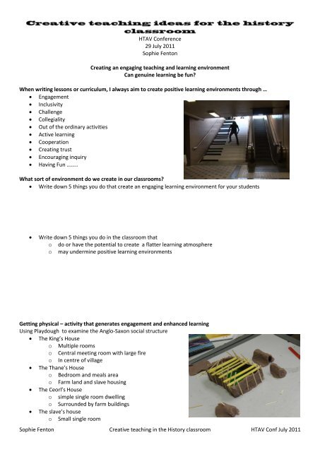 Creative Teaching Ideas For The History Classroom Htav Creative Teaching Ideas For The History Classroom Htav