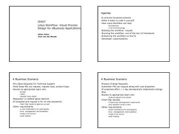 ID407 Lotus Workflow: Visual Process Design for ... - Lotus Sandbox