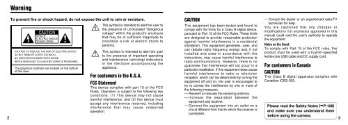 FinePix F401 Owner's Manual - Fujifilm Canada