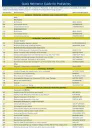 Podiatry Item Guide - Hicaps