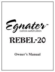 Rebel-20 User Manual - Egnater Amplification