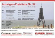 Anzeigen-Preisliste Nr. 32