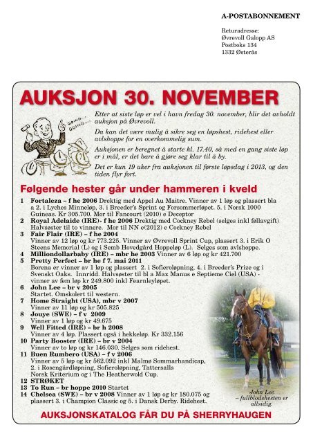 Program 30 november_kompl oppslag.pdf - Ãvrevoll Galoppbane