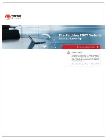 File-Patching ZBOT Variants - Trend Micro