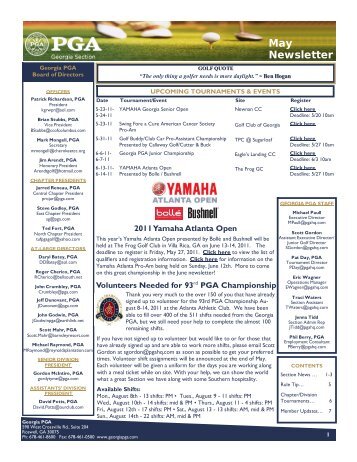 May Newsletter 2011 - PGA Georgia