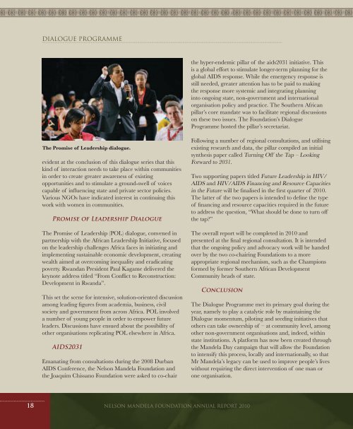 Annual Report 2010 (4.1MB) - Nelson Mandela Foundation