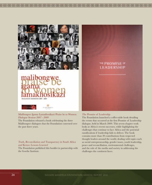 Annual Report 2010 (4.1MB) - Nelson Mandela Foundation